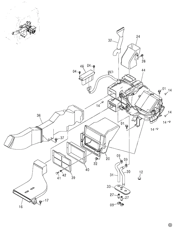 Схема запчастей Hitachi ZX450LC - 039 CAR HEATER (1) (450,H,MT,MTH 010001-460 050001-). 01 UPPERSTRUCTURE