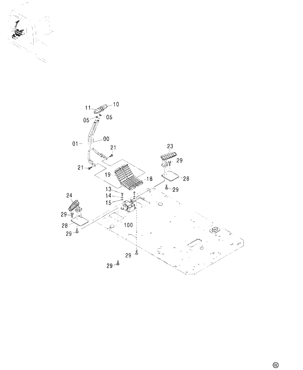 Схема запчастей Hitachi ZX450LC - 047 CONTROL LEVER (TRAVEL) 460 (050001-). 01 UPPERSTRUCTURE