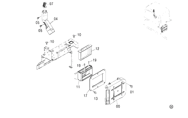 Схема запчастей Hitachi ZX450LC - 079 DUCT (HEATER) (450,H,MT,MTH 010001-460 050001-). 01 UPPERSTRUCTURE