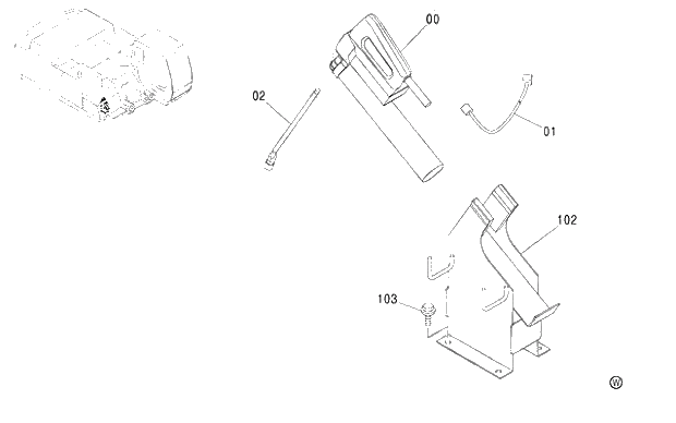 Схема запчастей Hitachi ZX480MTH - 080 ELECTRIC GREASE GUN (450,H,MT,MTH 010001-460 050001-). 01 UPPERSTRUCTURE
