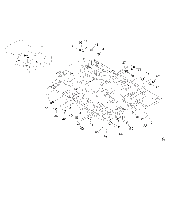Схема запчастей Hitachi ZX460LCH - 113 FRAME 2 460 (050001-). 01 UPPERSTRUCTURE