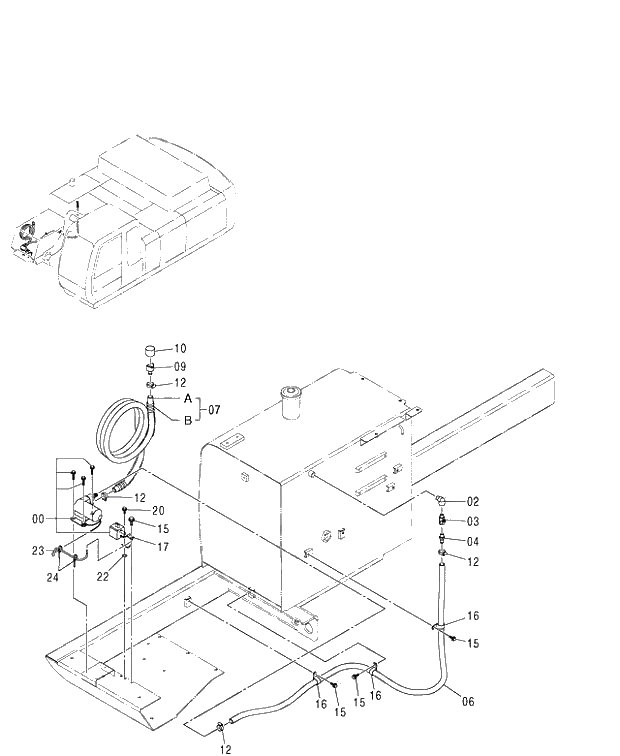 Схема запчастей Hitachi ZX450LC - 119 FUEL FEED PUMP 460 (050001-). 01 UPPERSTRUCTURE