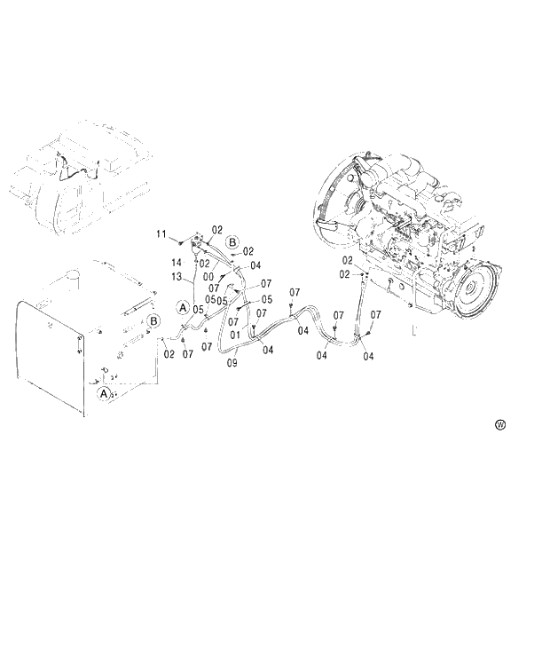 Схема запчастей Hitachi ZX450LC - 120 FUEL PIPING 450,H,MT,MTH (010001-). 01 UPPERSTRUCTURE