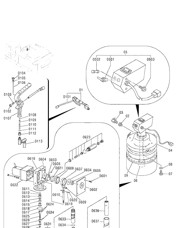Схема запчастей Hitachi ZX460LCH - 129 LUBRICATOR (450,H,MT,MTH 010001-460 050001-). 01 UPPERSTRUCTURE