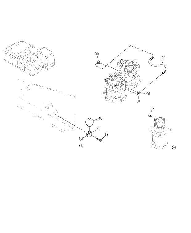 Схема запчастей Hitachi ZX450LC - 151 PILOT PIPING (3) 460 (050001-). 01 UPPERSTRUCTURE