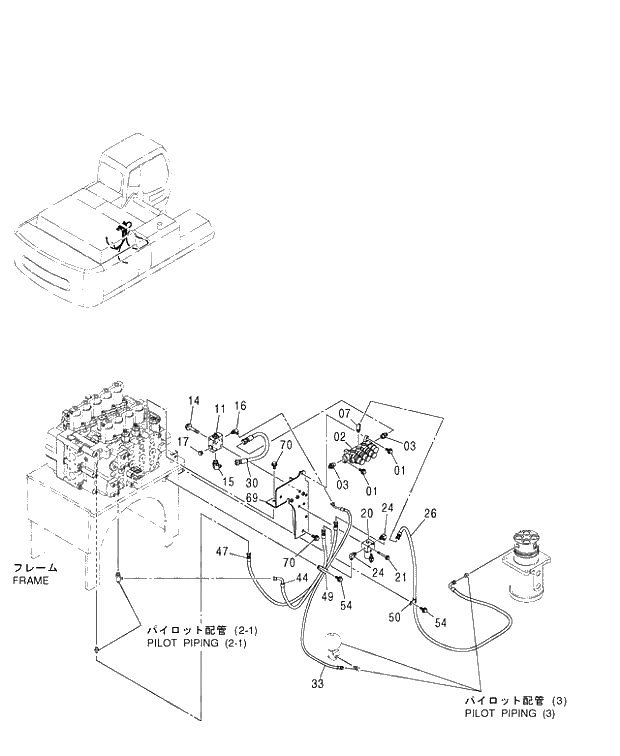 Схема запчастей Hitachi ZX450LC - 155 PILOT PIPING (4-2) 460 (050001-). 01 UPPERSTRUCTURE