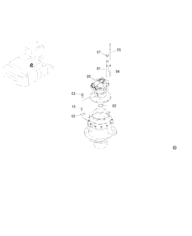 Схема запчастей Hitachi ZX450LC - 196 SWING DEVICE (L)(1) (450,H,MT,MTH 010001-460 050001-). 01 UPPERSTRUCTURE
