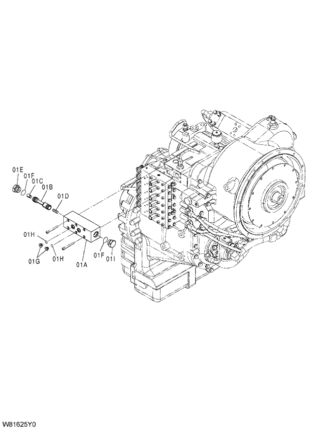 Схема запчастей Hitachi ZW220 - 307_VALVE ASSY (1) 6CG,HCG,HEG (005101-009999). 05 POWER TRAIN