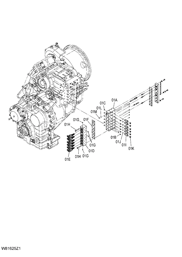 Схема запчастей Hitachi ZW220 - 309_VALVE ASSY (2) (1-1) 6CG,HCG,HEG (006123-009999). 05 POWER TRAIN