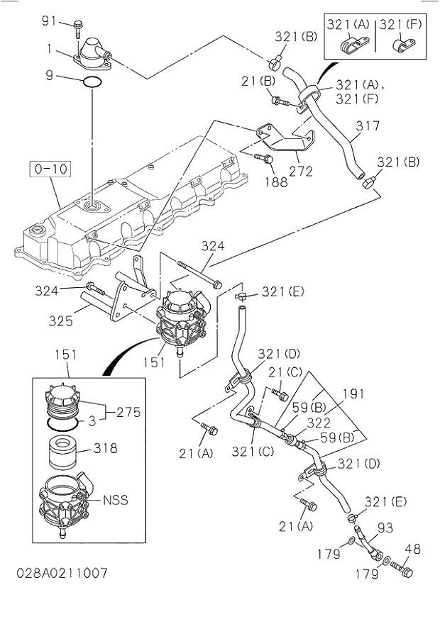Схема запчастей Hitachi ZW250 - 028_VENTILATION SYSTEM. 028_VENTILATION SYSTEM.