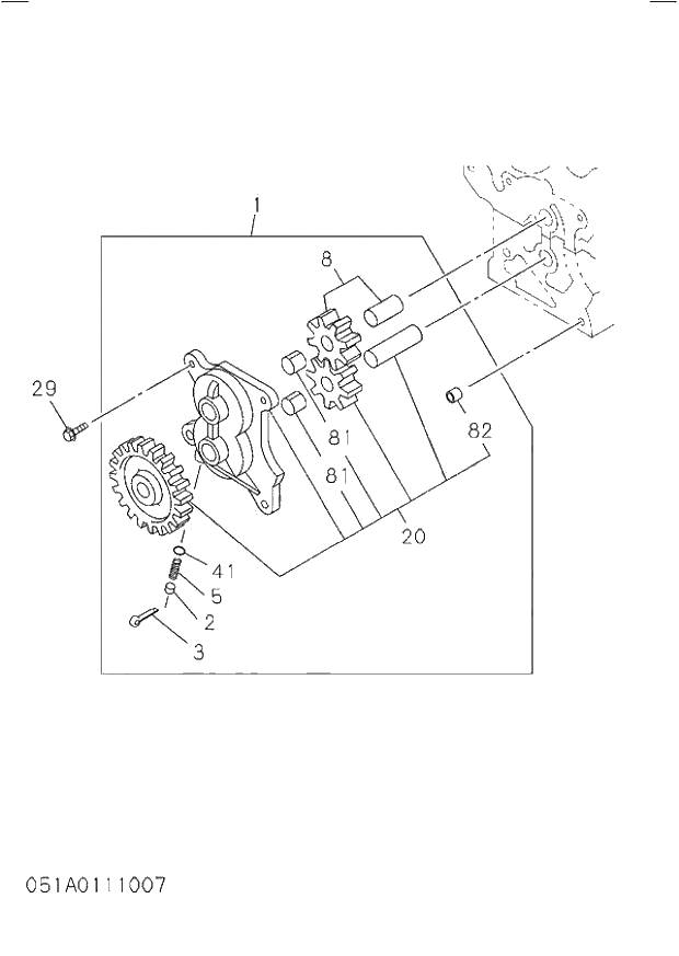 Схема запчастей Hitachi ZW250 - 051_OIL PUMP AND OIL STRAINER. 051_OIL PUMP AND OIL STRAINER.