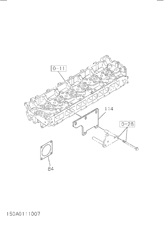 Схема запчастей Hitachi ZW250 - 150_EXHAUST PIPE AND SILENCER. 6HK1-XYWT04 DIESEL ENGINE 6HK1 PARTS CATALOG