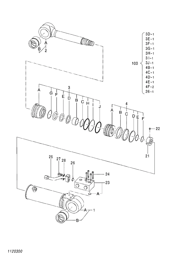 Схема запчастей Hitachi ZX140W-3 - 430 CYL. BLADE (RIGHT FRONT, LEFT REAR) ( CEB CED 002001-,005001- CEA 020001-,050001-). 05 CYLINDER