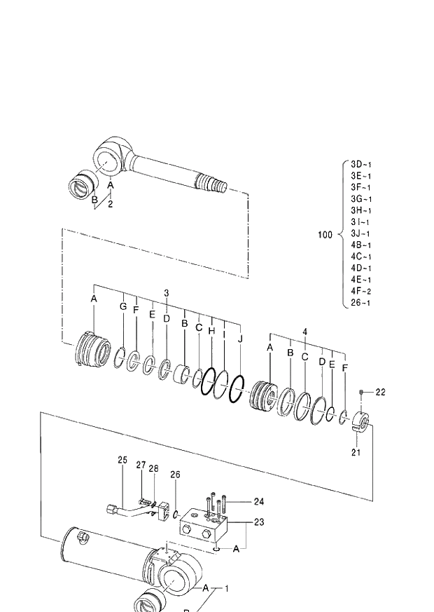 Схема запчастей Hitachi ZX140W-3 - 432 CYL. BLADE (LEFT FRONT, RIGHT REAR) ( CEB CED 002001-,005001- CEA 020001-,050001-). 05 CYLINDER