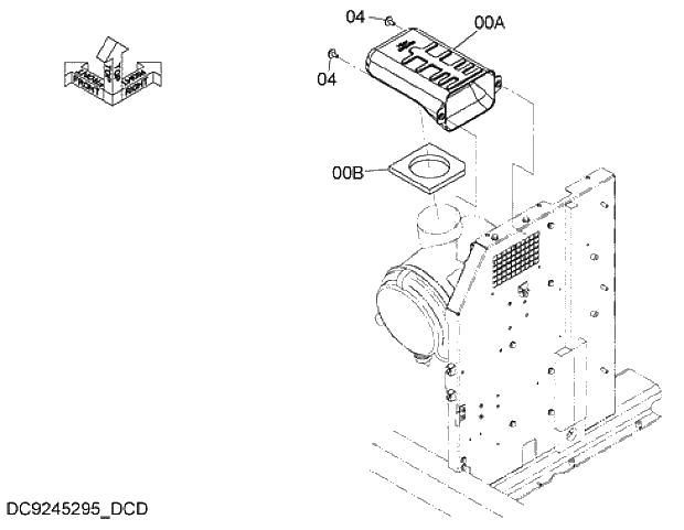 Схема запчастей Hitachi ZX280LC-5G - 011 AIR CLEANER PARTS 02 ENGINE