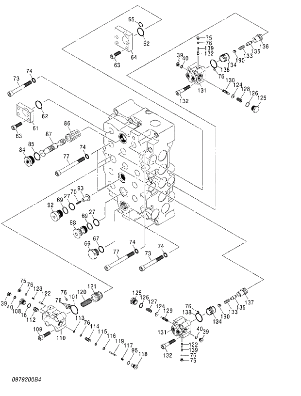 Схема запчастей Hitachi ZX470R-3 - 017 VALVE;CONTROL (4_4) (450,470H,470R 020001-021723,021742-021745 500LC,520LCH,520LCR 020001-020264). 03 VALVE
