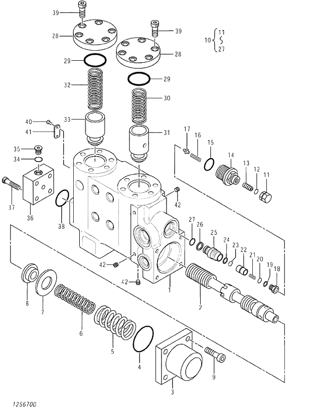Схема запчастей Hitachi ZX470R-3 - 022 VALVE;HOLDING (ARM ROD) (020001-). 03 VALVE