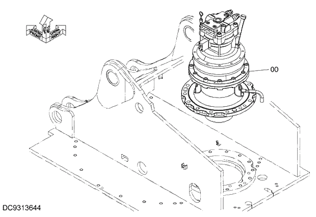 Схема запчастей Hitachi ZX280LC-5G - 005 SWING DEVICE 03 HYDRAULIC SYSTEM