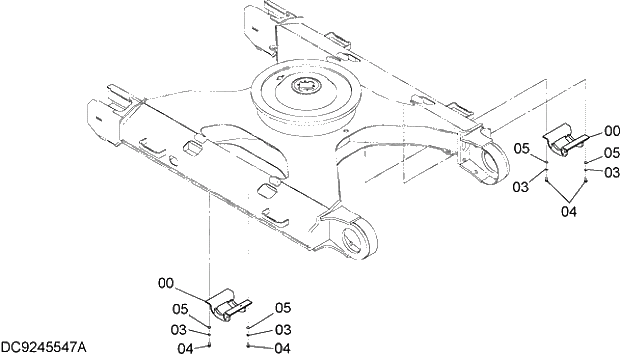 Схема запчастей Hitachi ZX250H-3G - 003 TRACK GUARD (X2) 02 UNDERCARRIAGE