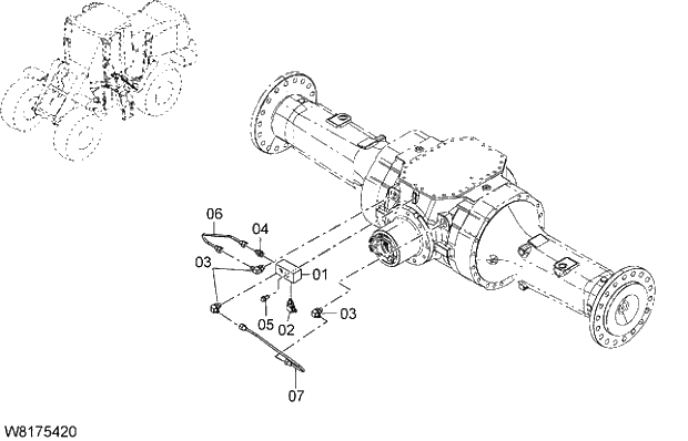 Схема запчастей Hitachi ZW310 - 053 BRAKE PIPING(2). 06 HYDRAULIC SYSTEM