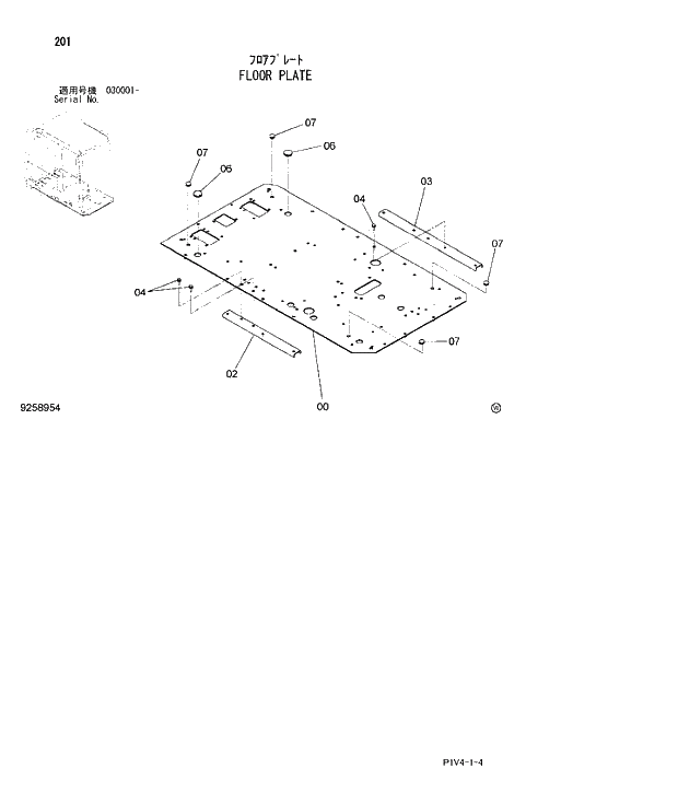 Схема запчастей Hitachi ZX280LC-3 - 201 FLOOR PLATE. 01 UPPERSTRUCTURE