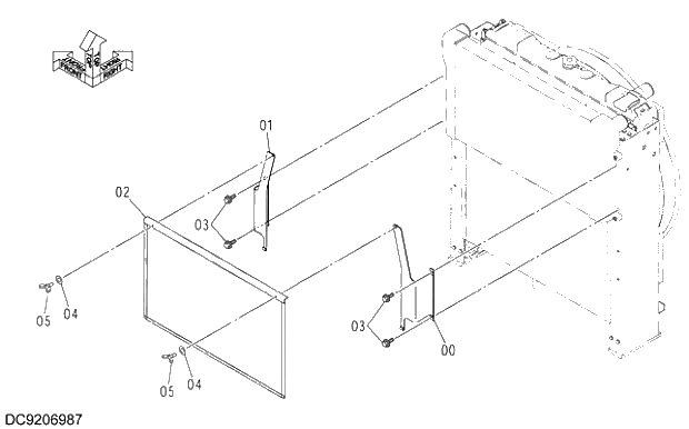 Схема запчастей Hitachi ZX350LCK-3G - 010 INTERCOOLER NET. 01 UPPERSTRUCTURE