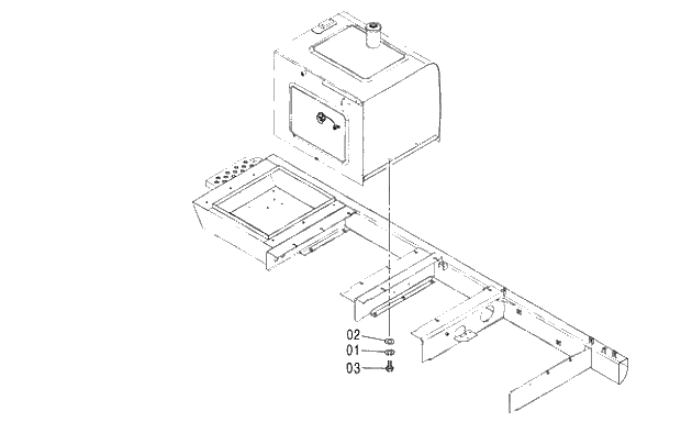 Схема запчастей Hitachi ZX350LCH-3G - 025 FUEL TANK SUPPORT. 01 UPPERSTRUCTURE