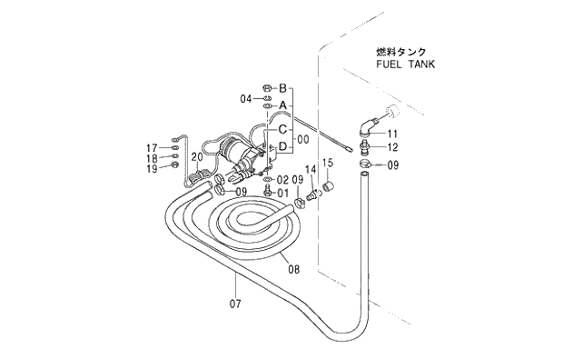 Схема запчастей Hitachi ZX350LCH-3G - 027 FUEL FEED PUMP. 01 UPPERSTRUCTURE
