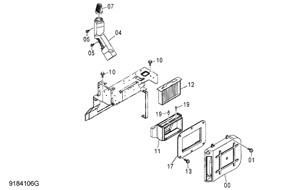 Схема запчастей Hitachi ZX350LCK-3G - 098 DUCT 01 UPPERSTRUCTURE