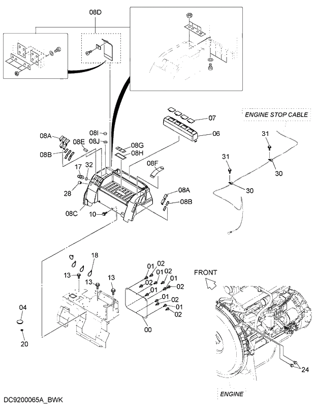 Схема запчастей Hitachi ZX330LC-3G - 100 REAR BOX (WITHOUT HEATER) 01 UPPERSTRUCTURE