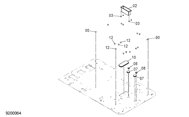 Схема запчастей Hitachi ZX350H-3G - 118 FLOOR PARTS (WITHOUT AIR-CONDITIONER) 01 UPPERSTRUCTURE