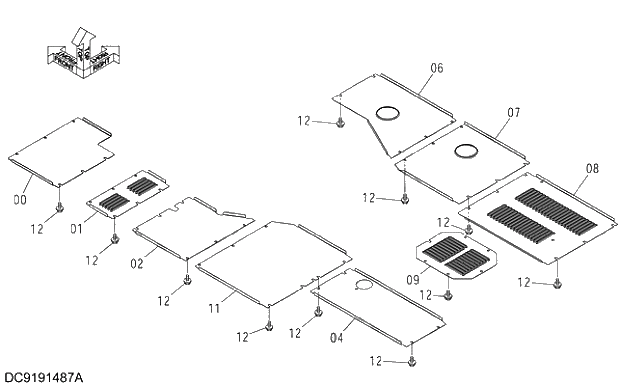 Схема запчастей Hitachi ZX350LCK-3G - 139 UNDER COVER 01 UPPERSTRUCTURE