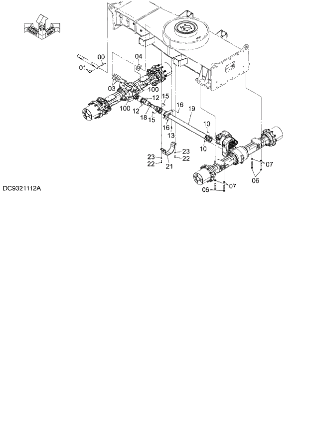 Схема запчастей Hitachi ZX140W-3 - 213 POWER TRAIN ( CEB CED 005001-, CEA 050001-). 02 UNDERCARRIAGE