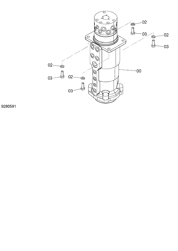 Схема запчастей Hitachi ZX140W-3 - 228 CENTER JOINT ( CEB CED 005001-, CEA 050001-). 02 UNDERCARRIAGE