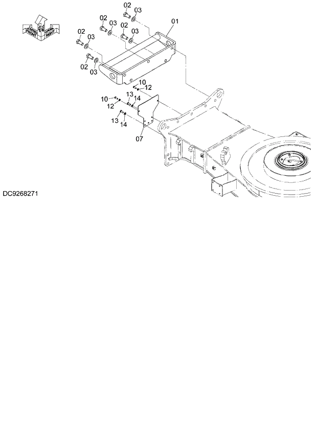 Схема запчастей Hitachi ZX140W-3 - 246 CLAM PIPE PARTS ( CEB CED 005001-, CEA 050001-). 02 UNDERCARRIAGE