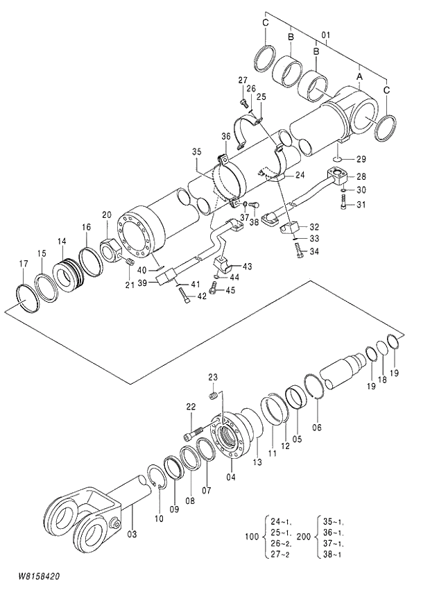 Схема запчастей Hitachi ZW180 - 269 CYLINDER LIFT (000101-004999, 005101-). 04 CYLINDER