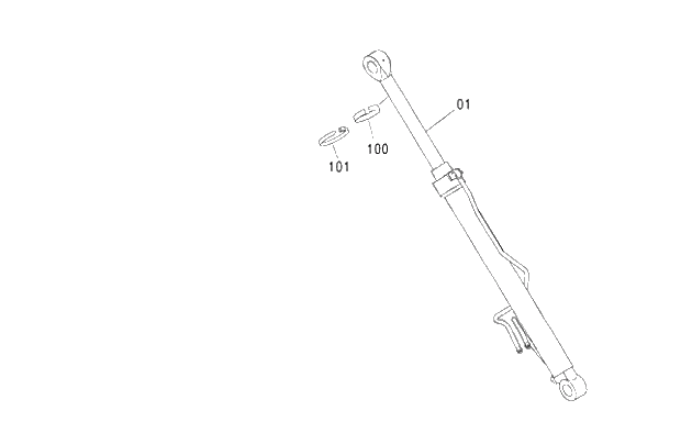 Схема запчастей Hitachi ZX250LCK-3G - 008 BOOM CYLINDER (R) 03 FRONT-END ATTACHMENTS