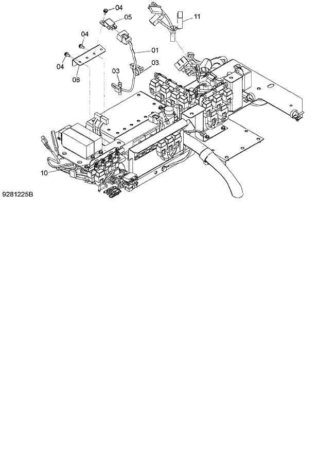 Схема запчастей Hitachi ZX140W-3 - 110 REAR HEAD LAMP PARTS (FLOOR) ( CEB CED 002001-002747, CEA 020001-021417). 01 UPPERSTRUCTURE