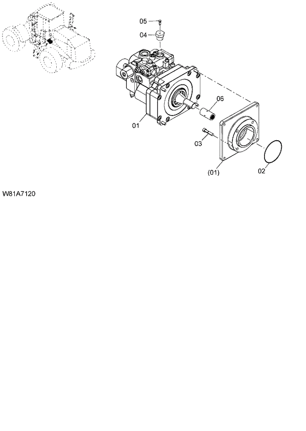 Схема запчастей Hitachi ZW250 - 152_PUMP DEVICE 6CH,HCH,HEH (005101-009999). 06 HYDRAULIC SYSTEM