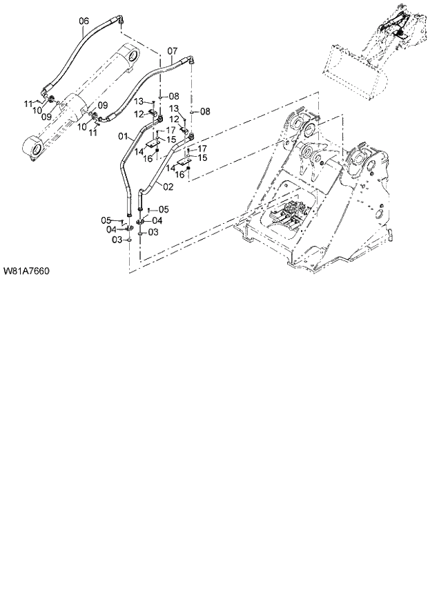 Схема запчастей Hitachi ZW250 - 162_MAIN PIPING(6) (000101-004999, 005101-). 06 HYDRAULIC SYSTEM
