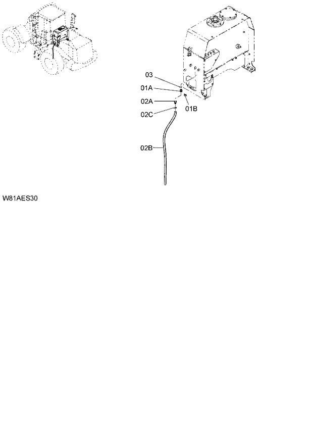Схема запчастей Hitachi ZW250 - 189_REMOTE DRAIN(HYDRAURIC OIL)(ES) (000101-004999, 005101-). 06 HYDRAULIC SYSTEM