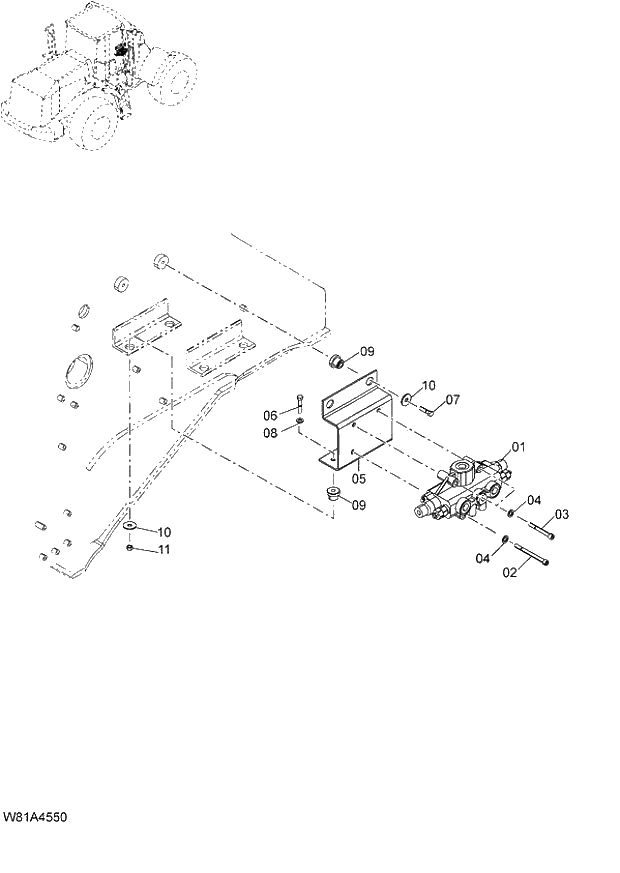 Схема запчастей Hitachi ZW250 - 192_STEERING PARTS(STEERING VALVE) (000101-004999, 005101-). 06 HYDRAULIC SYSTEM