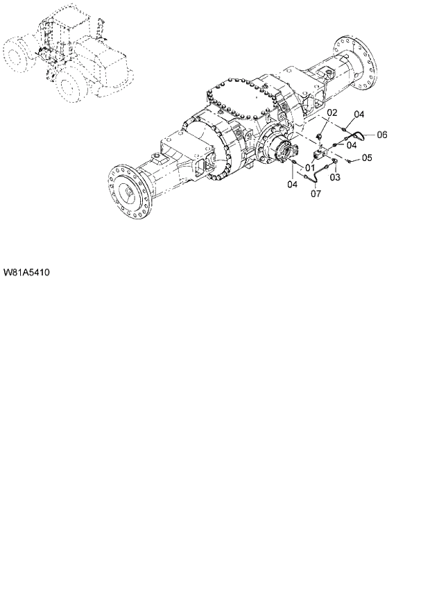 Схема запчастей Hitachi ZW250 - 206_BRAKE PIPING(1) (000101-004999, 005101-). 06 HYDRAULIC SYSTEM