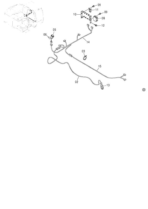 Схема запчастей Hitachi ZX130LCN - 283_OVER LOAD ALARM DEVICE (060001-). 03 MONO BOOM FRONT-END ATTACHMENTS