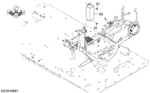 Схема запчастей Hitachi ZX350LCK-5G - 013 RADIO (AM;FM) 09 FLOOR PARTS