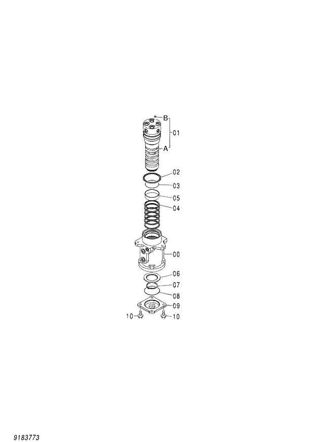 Схема запчастей Hitachi ZX120 - 234_CENTER JOINT (060001-). 02 UNDERCARRIAGE