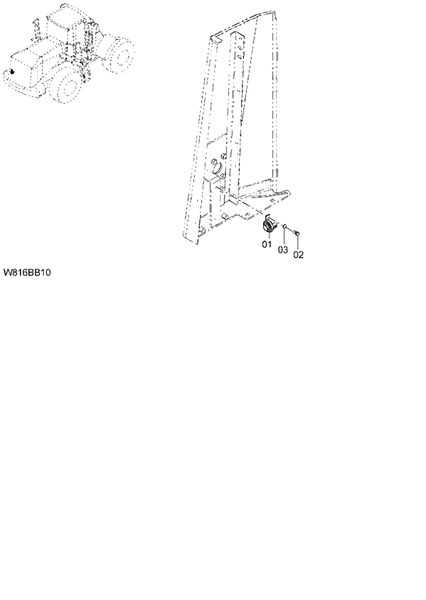 Схема запчастей Hitachi ZW220 - 130_REVERSE BUZZER 6CG,HCG,HEG,HXG (BB001) (005101-). 05 ELECTRICAL SYSTEM