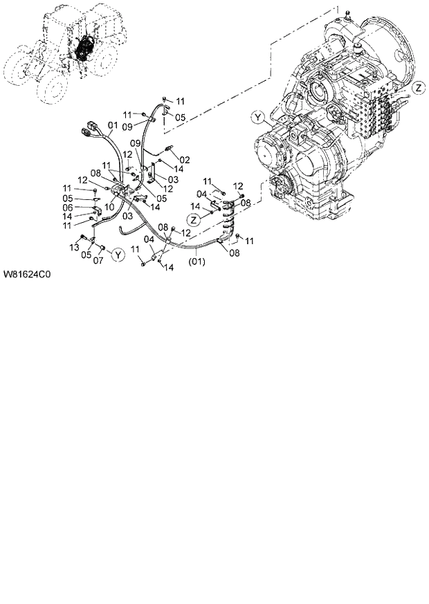 Схема запчастей Hitachi ZW220 - 134_ELECTRICAL PARTS(TRANSMISSION) 6CG,HCG,HEG (005101-009999). 05 ELECTRICAL SYSTEM