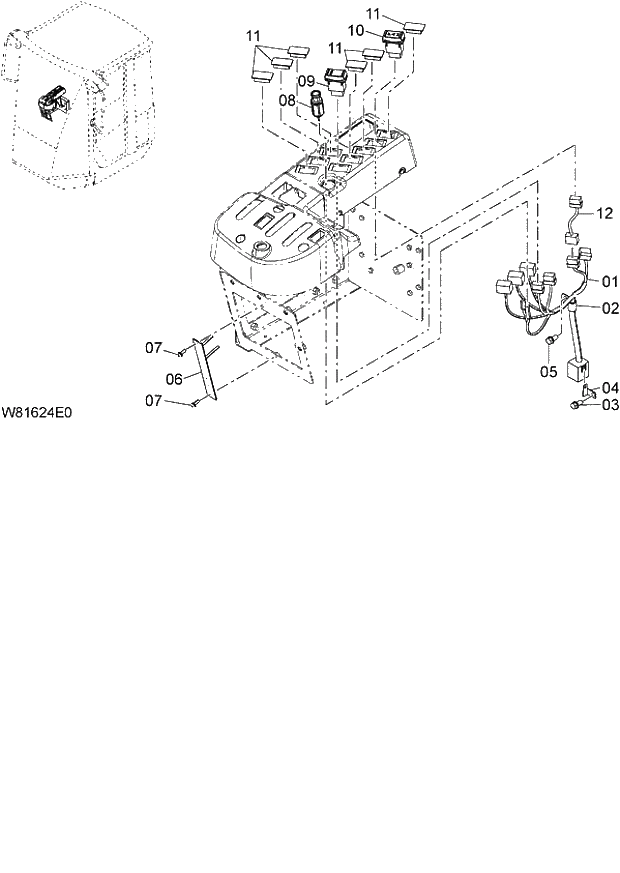 Схема запчастей Hitachi ZW220 - 140_ELECTRICAL(RIGHT CONSOLE) 6CG,HCG,HEG (005101-009999). 05 ELECTRICAL SYSTEM