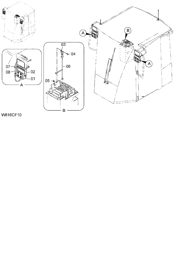 Схема запчастей Hitachi ZW220 - 144_WORKING LIGHT(F)(CFL) (000101-004999, 005101-). 05 ELECTRICAL SYSTEM